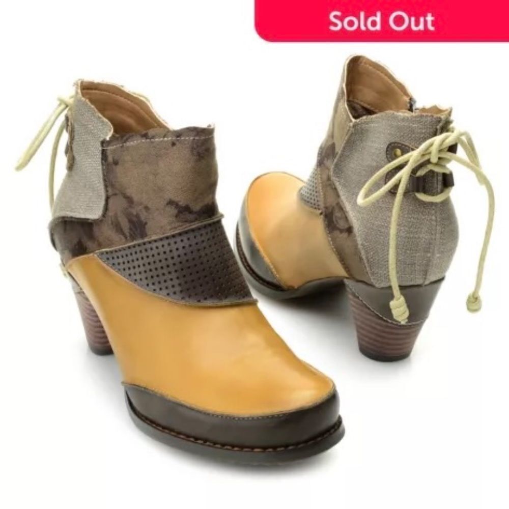 Elite By Corkys Rags Mixed Media Back Lace Booties Sz 8